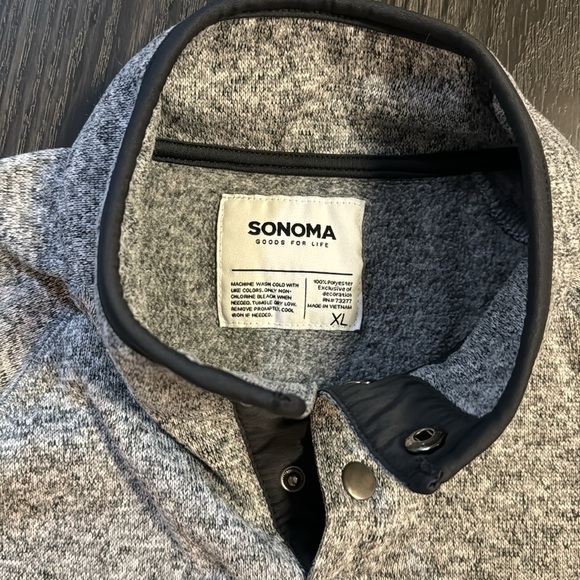 🍍SONOMA BUTTON COLLAR SWEATSHIRT🍍SIZE XL -@15 - Picture 2 of 3